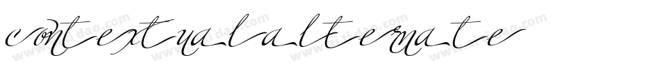 contextual alternate字体转换